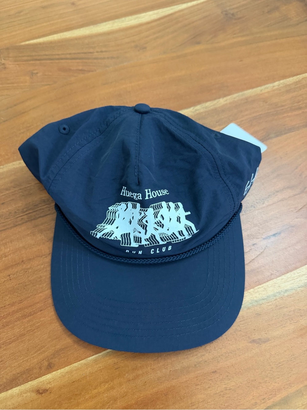 Huesga House Run Club Navy Graphic Rope Hat NWT!